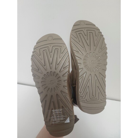 UGG Ultra Mini Bailey Leather Bow Chestnut Boots Women 8 NWT